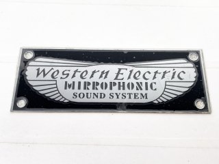Western Electric MIRROPHONIC SOUND SYSTEM オリジナル プレート 1枚 [27255]