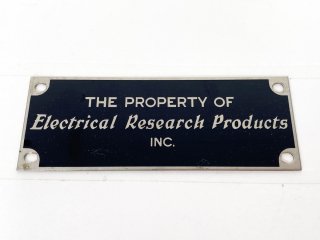 Western Electric THE PROPERTY OF Electrical Research Products INC. ꥸʥ ץ졼 1 [27257]