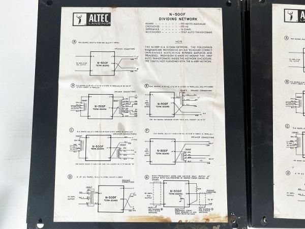 ALTEC N-500-F CROSSOVER NETWORK 2台 [31446] - ウエスタンラボ