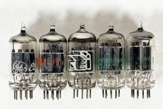 GE,RCA,SYLVANIA,CEI 12AU7/ECC82 5 [35204]
