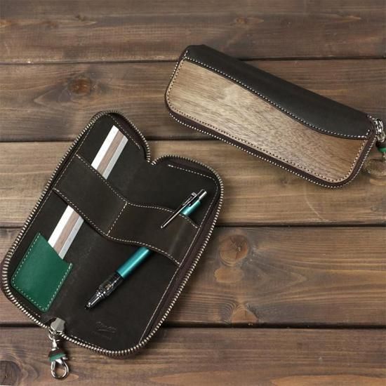 RW】Zip pen case(レザーバンド仕様) - VARCO【ヴァ-コ】デザイン