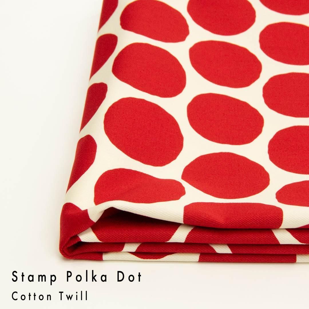 <img class='new_mark_img1' src='https://img.shop-pro.jp/img/new/icons59.gif' style='border:none;display:inline;margin:0px;padding:0px;width:auto;' />スタンプポルカドット|コットンツイル|Stamp Polka dot|約5センチドット|25267-1 レッド