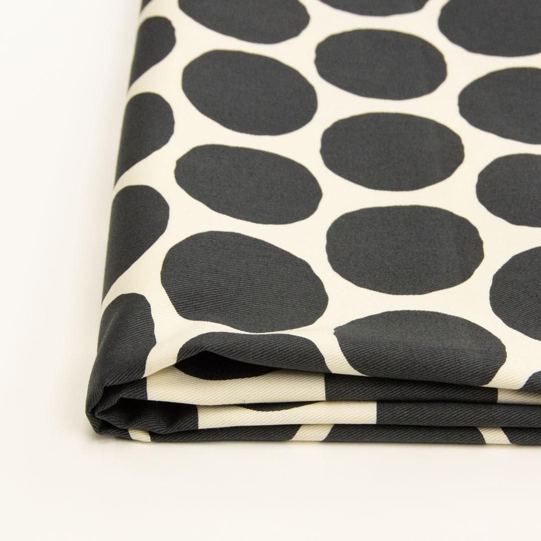スタンプポルカドット｜グレー - 【キジキジ】布・生地の通販｜北欧風