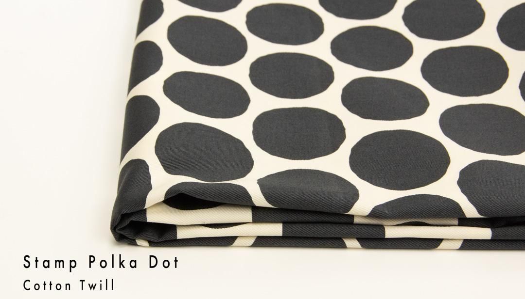 スタンプポルカドット｜グレー - 【キジキジ】布・生地の通販｜北欧風