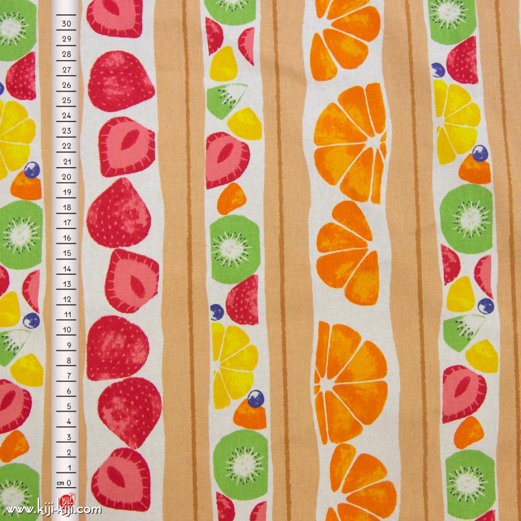 【cotton】フルーツサンド｜FRUITSsand｜コットンシーチング｜イチゴ柄｜フルーツ柄｜kijikiji　キジキジ