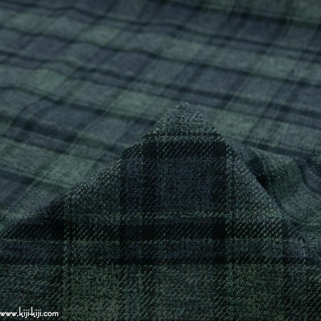【cotton tweed】コットンで織ったハリスツイード風チェック｜コットンツイード｜ブラックウォッチ｜51