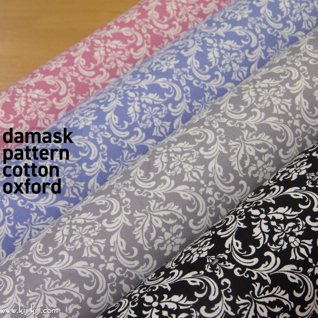 cotton oxford 】Damask Pattern Cotton Oxford｜ ダマスク柄