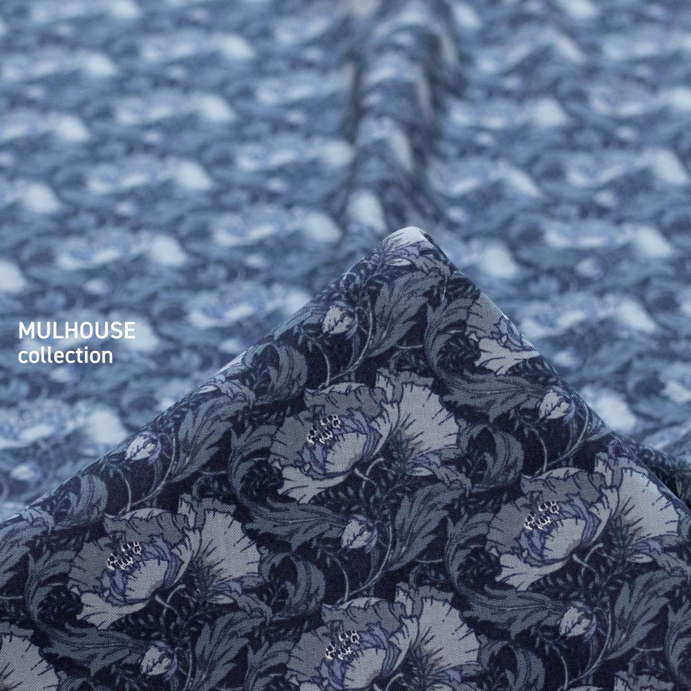 【 30 cotton sheeting 】 MULHOUSE collection｜ミュルーズコレクション｜YUWA｜30シャーティングソフト加工｜ネイビー｜