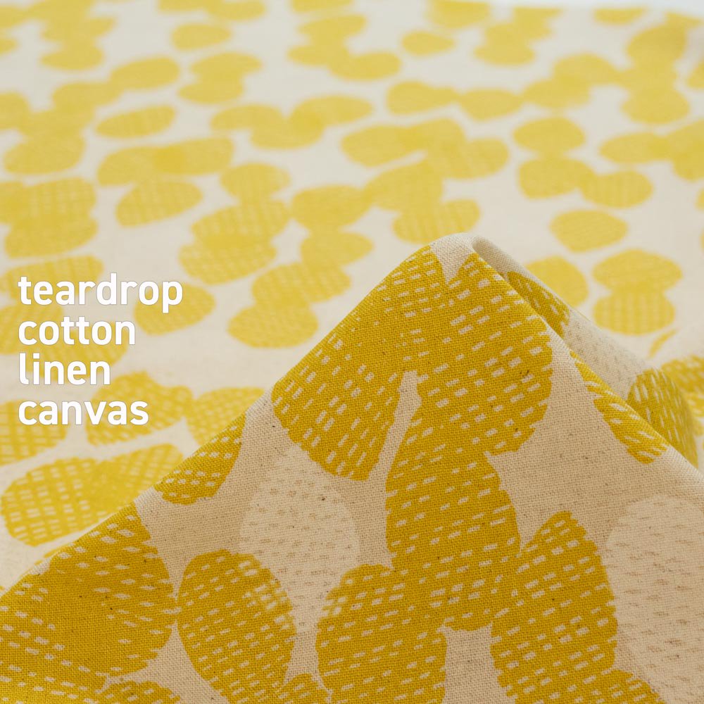 【cotton linen】 teardrop cotton linen canvas｜ティアドロップデザイン｜コットンリネンキャンバス｜ミモザ｜