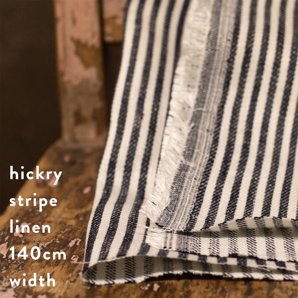 【sale】 hickry stripe linen｜140cm巾｜linen 100% ｜ヒッコリーストライプリネン｜ネイビー｜<img class='new_mark_img2' src='https://img.shop-pro.jp/img/new/icons20.gif' style='border:none;display:inline;margin:0px;padding:0px;width:auto;' />