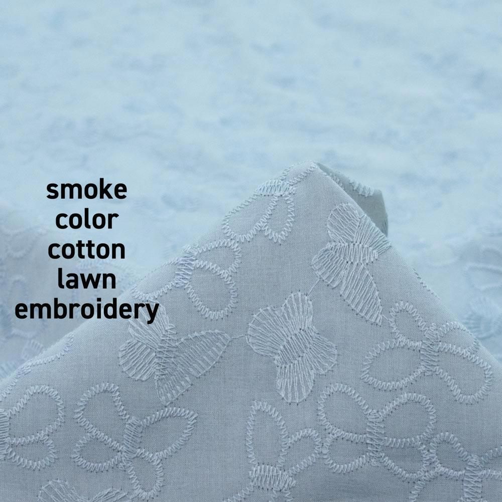 レース】【cotton】ちょうちょのコットンローンレース|ちょうちょのデザイン刺繍|コットンローン| 綿刺繍生地 幅105長さ250センチ