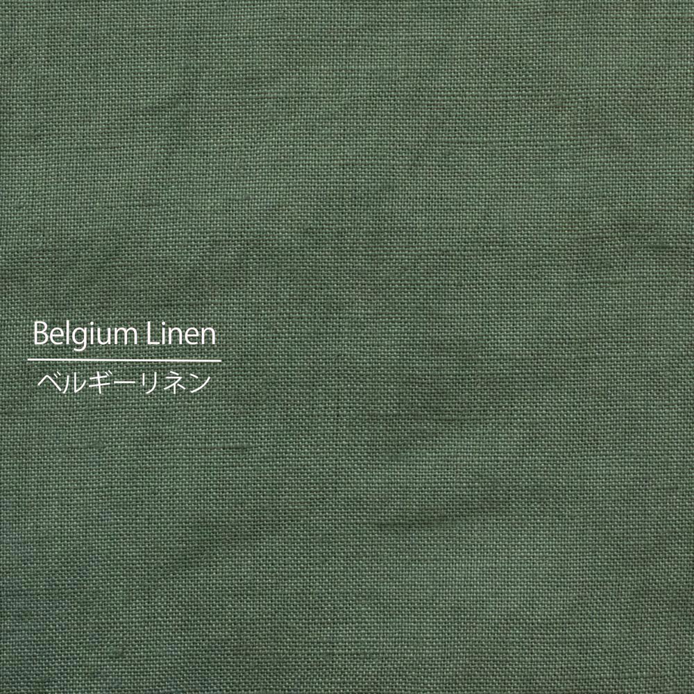 [Price Down][Belgium Linen]やさしくていねいに仕上げたベルギーリネン｜エアイン加工｜Linen 100％｜くすみグリーン｜7051-6 kusumi green