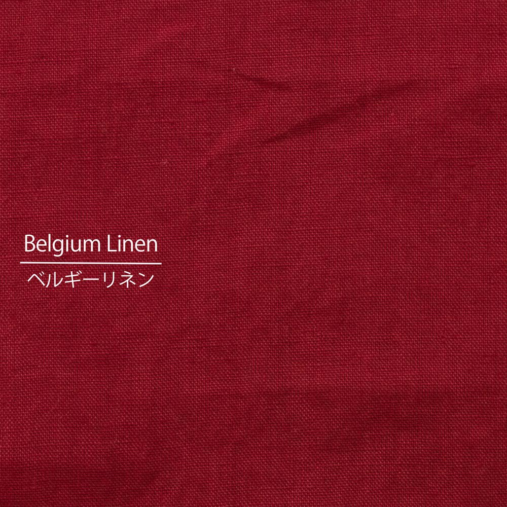 [Price Down][Belgium Linen]やさしくていねいに仕上げたベルギーリネン｜エアイン加工｜Linen 100％｜レッド｜7051-8 red
