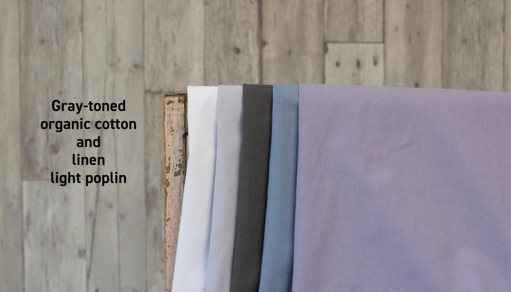 cotton linen】グレートーンの綿麻オーガニックコットンライト