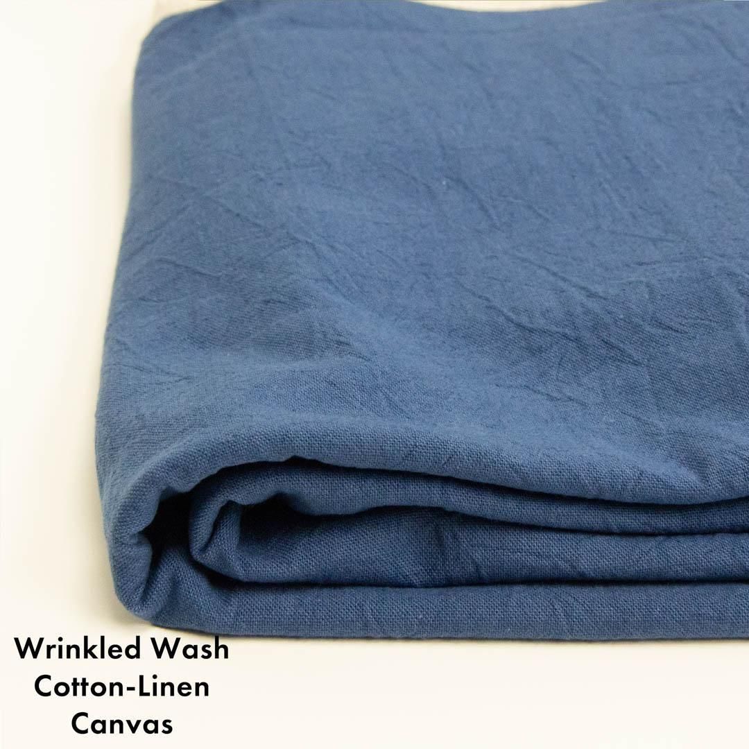 cotton linen】くしゅっと仕上げたコットンリネンキャンバスワッシャー