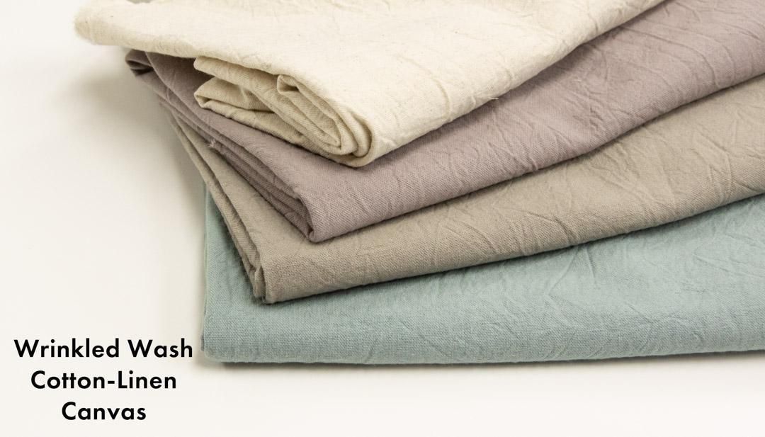 cotton linen】くしゅっと仕上げたコットンリネンキャンバスワッシャー