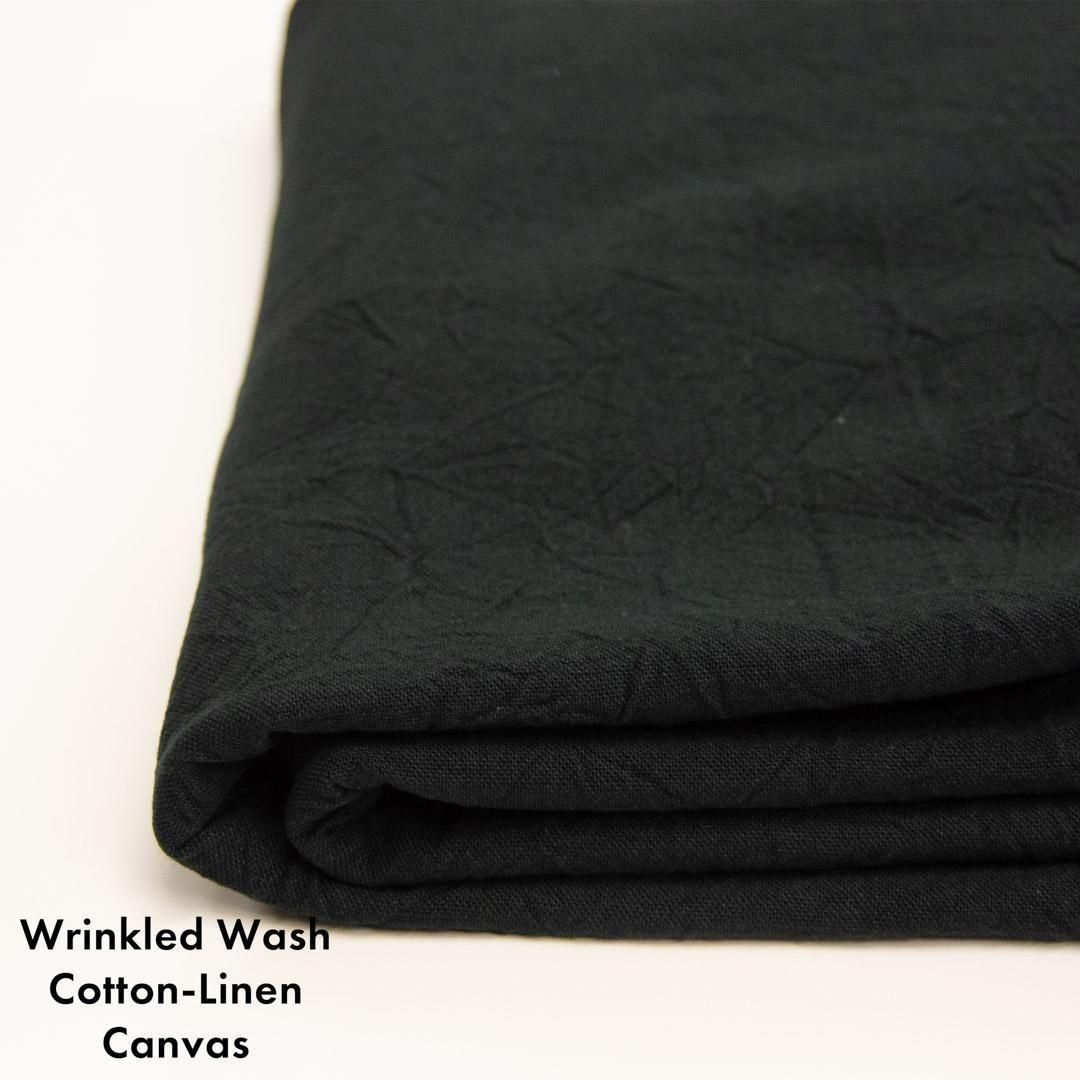 cotton linen】くしゅっと仕上げたコットンリネンキャンバスワッシャー