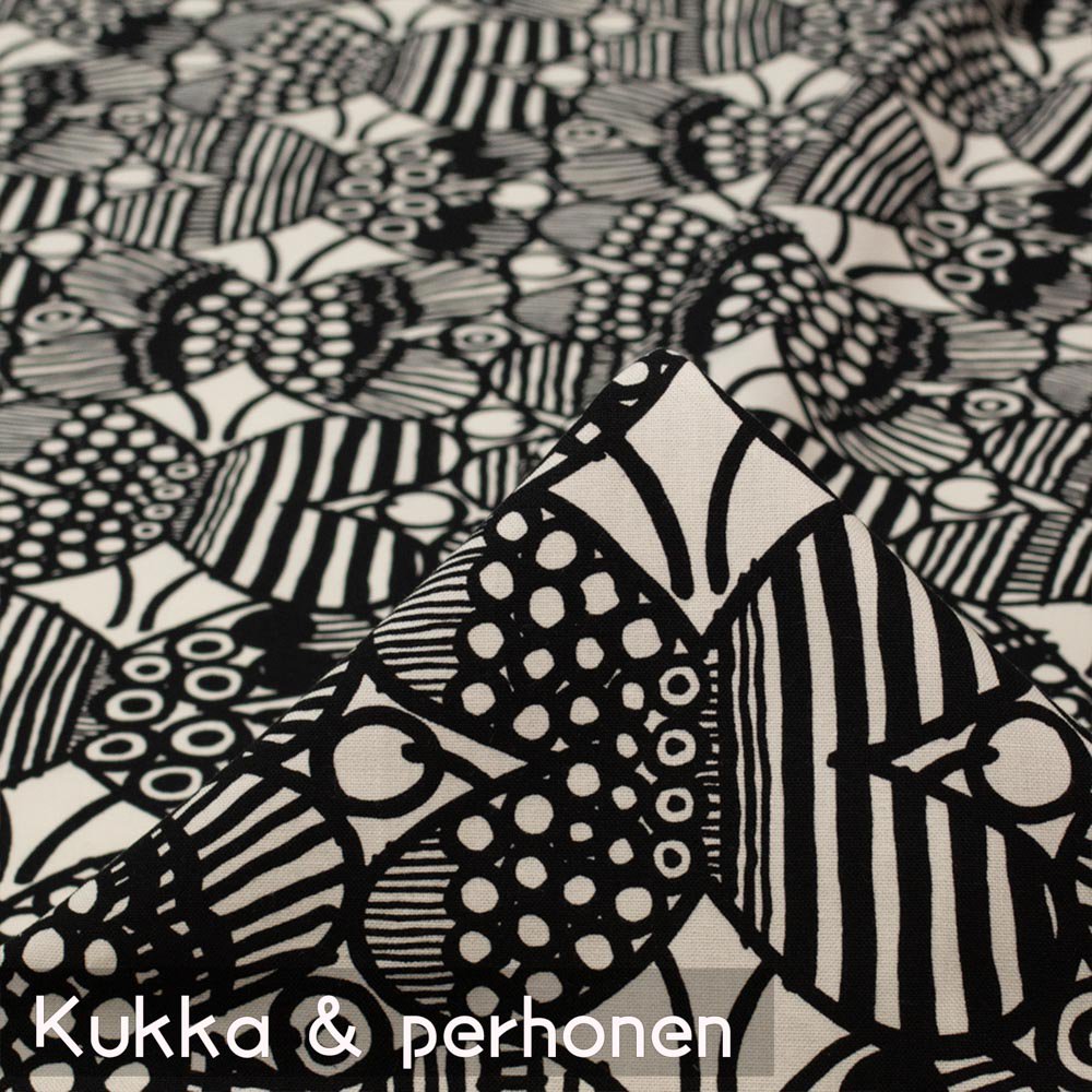 【 cotton canvas 】 Kukka & perhonen｜クッカ＆ペルホネン｜コットン10番キャンバス｜ブラック｜