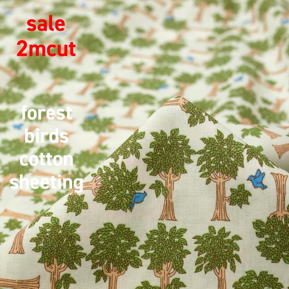 【sale】【2ｍカット】フォレストバード｜forest birds｜コットンシーチング｜アイボリー｜<img class='new_mark_img2' src='https://img.shop-pro.jp/img/new/icons20.gif' style='border:none;display:inline;margin:0px;padding:0px;width:auto;' />