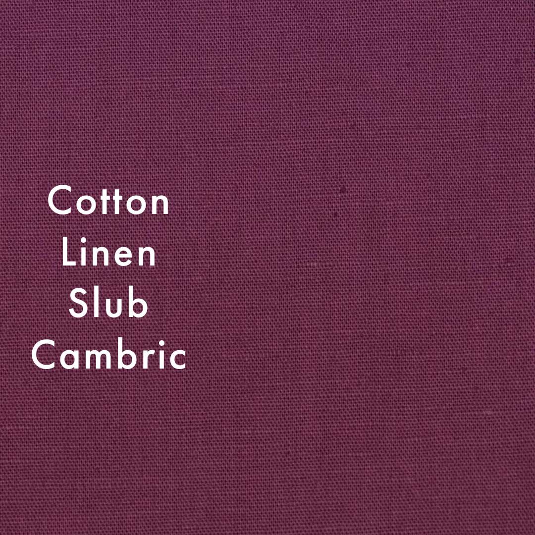 【cotton linen】きれいに仕上げたコットンリネンスラブキャンブリック｜スモークプラム｜6