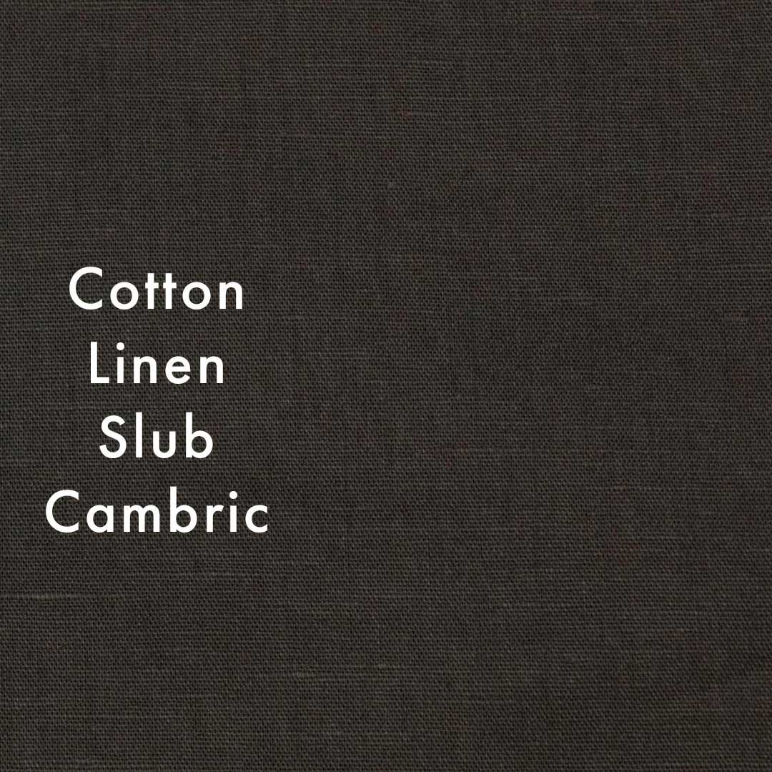 【cotton linen】きれいに仕上げたコットンリネンスラブキャンブリック｜ディープブラウン｜8