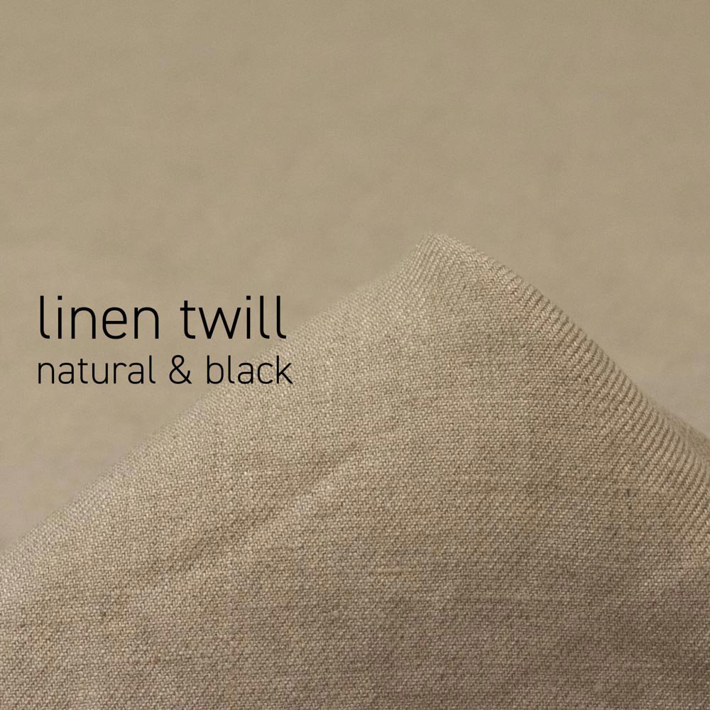 【sale】【linen】145cm巾くったり仕上げの1/30 linen twill｜natural&black｜綾織りリネン｜ナチュラル｜1<img class='new_mark_img2' src='https://img.shop-pro.jp/img/new/icons20.gif' style='border:none;display:inline;margin:0px;padding:0px;width:auto;' />
