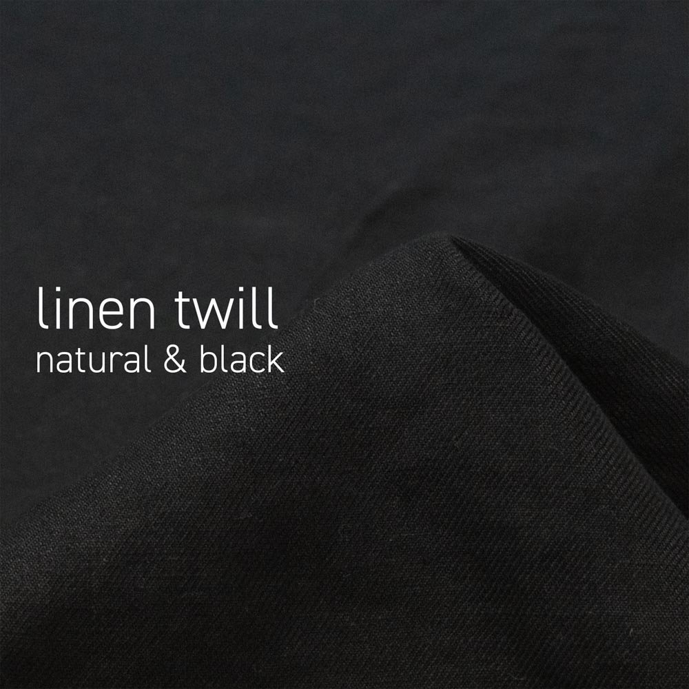【sale】【linen】145cm巾くったり仕上げの1/30 linen twill｜natural&black｜綾織りリネン｜ブラック｜2<img class='new_mark_img2' src='https://img.shop-pro.jp/img/new/icons20.gif' style='border:none;display:inline;margin:0px;padding:0px;width:auto;' />