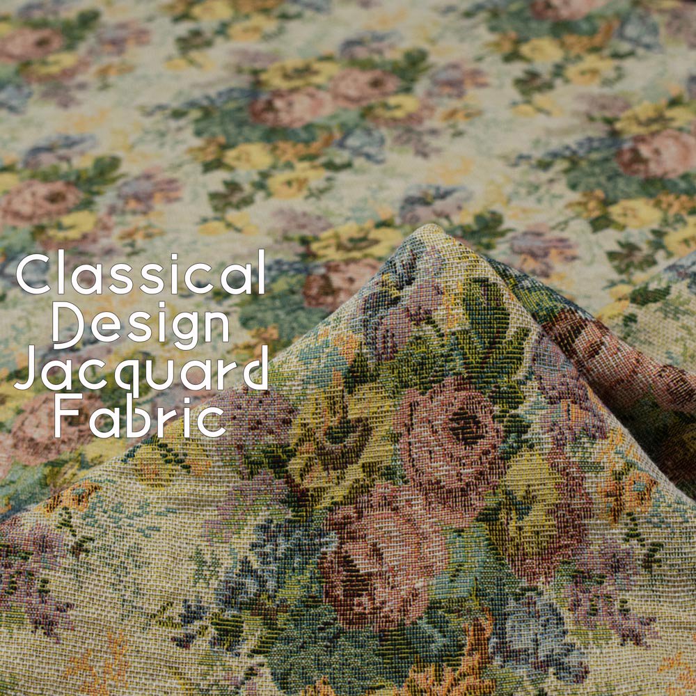 【ゴブラン織り】Classical design jacquard fabric｜クラシカルデザインゴブランジャガード｜ブーケ｜4