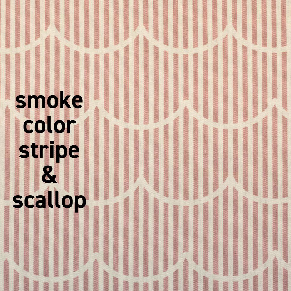 【コットンオックス】smoke color stripe＆scallop｜ストライプ＆スカラップ｜コットンオックス｜スモークピンク｜1