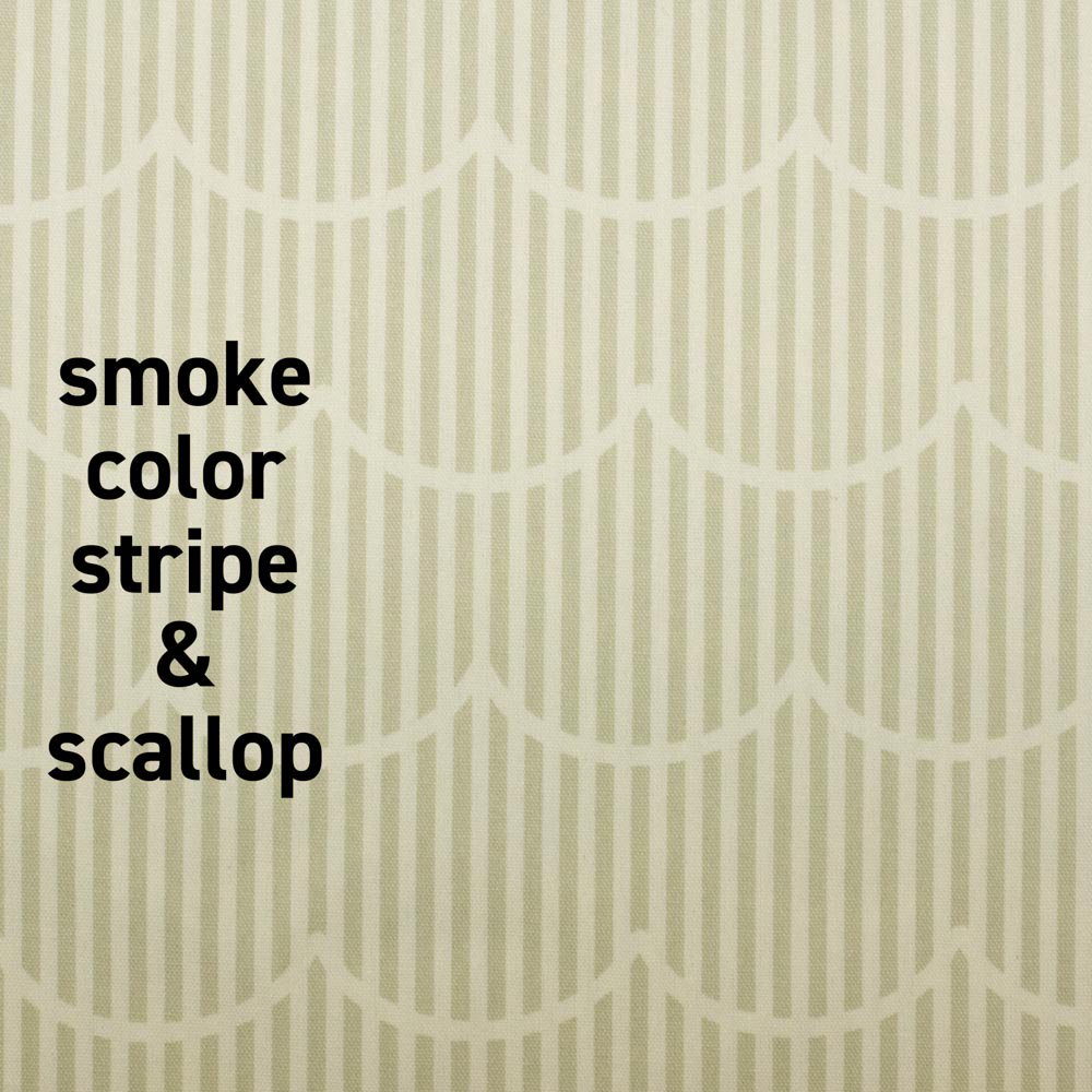 【コットンオックス】smoke color stripe＆scallop｜ストライプ＆スカラップ｜コットンオックス｜エクリュ｜2