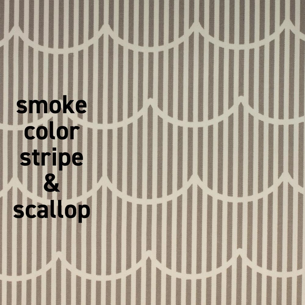 【コットンオックス】smoke color stripe＆scallop｜ストライプ＆スカラップ｜コットンオックス｜ウォームグレー｜4