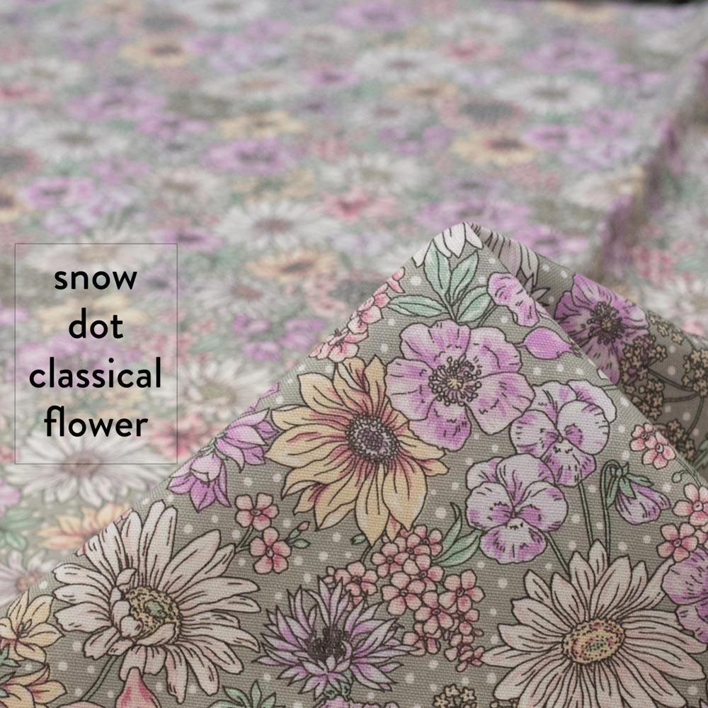 ڥåȥ󥪥åۥΡɥåȥ饷եsnow dot classical flowerCotton Oxfordå졼7263-4