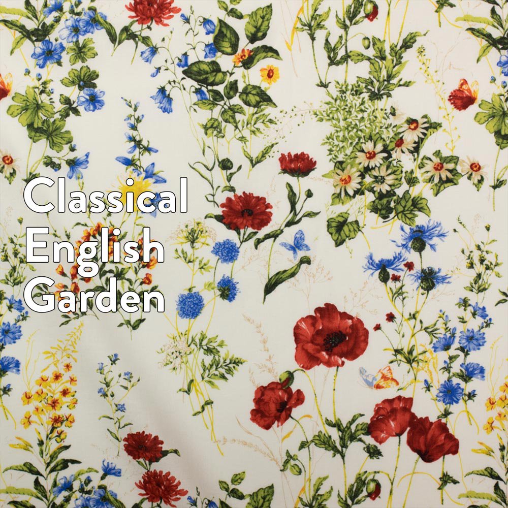 【コットンスケア】classical English Garden｜クラシカルイングリッシュガーデン｜ホワイト｜7071-1