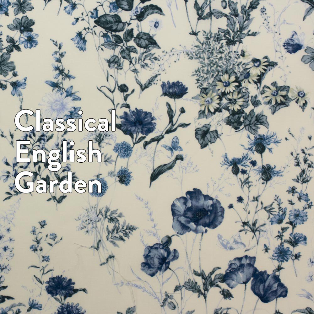 【コットンスケア】classical English Garden｜クラシカルイングリッシュガーデン｜ネイビーホワイト｜7071-3