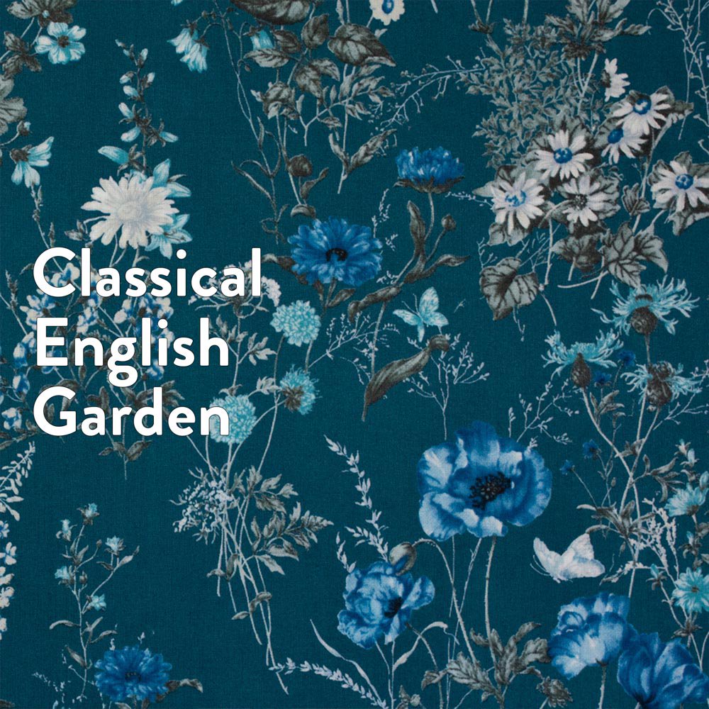 【コットンスケア】classical English Garden｜クラシカルイングリッシュガーデン｜スモークブルーグリーン｜7071-5