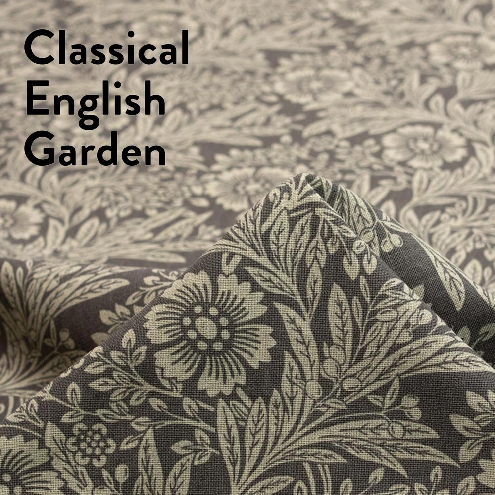 【cotton linen】Classical English Garden｜W巾ハーフリネンキャンバス｜グレー｜7277-5