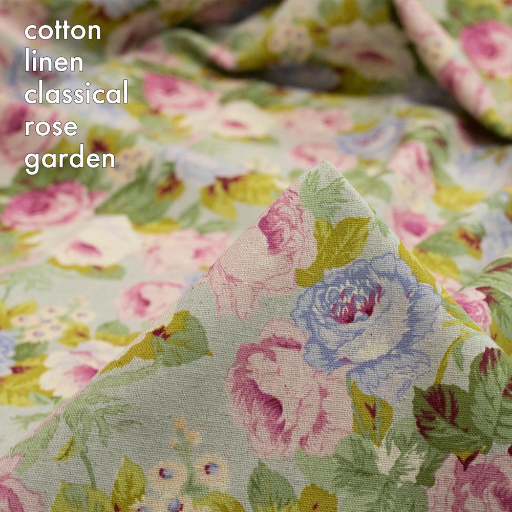 [ åȥͥ󥭥Х ] cotton linen classical rose gardenååȥͥ󥯥饷ǥYUWAå졼7291-5