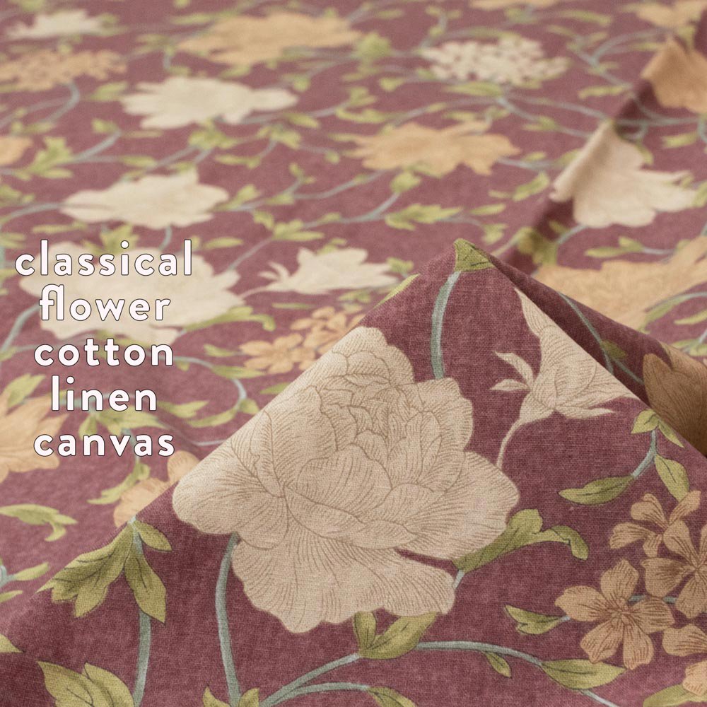 [ åȥͥ󥭥Х ] 饷եclassical flowercotton linen canvasååܥɡ7169-3