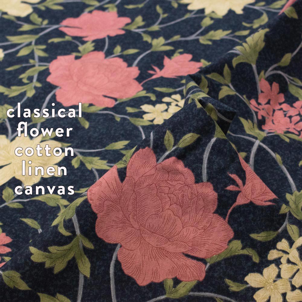 [ åȥͥ󥭥Х ] 饷եclassical flowercotton linen canvasåͥӡ7169-4