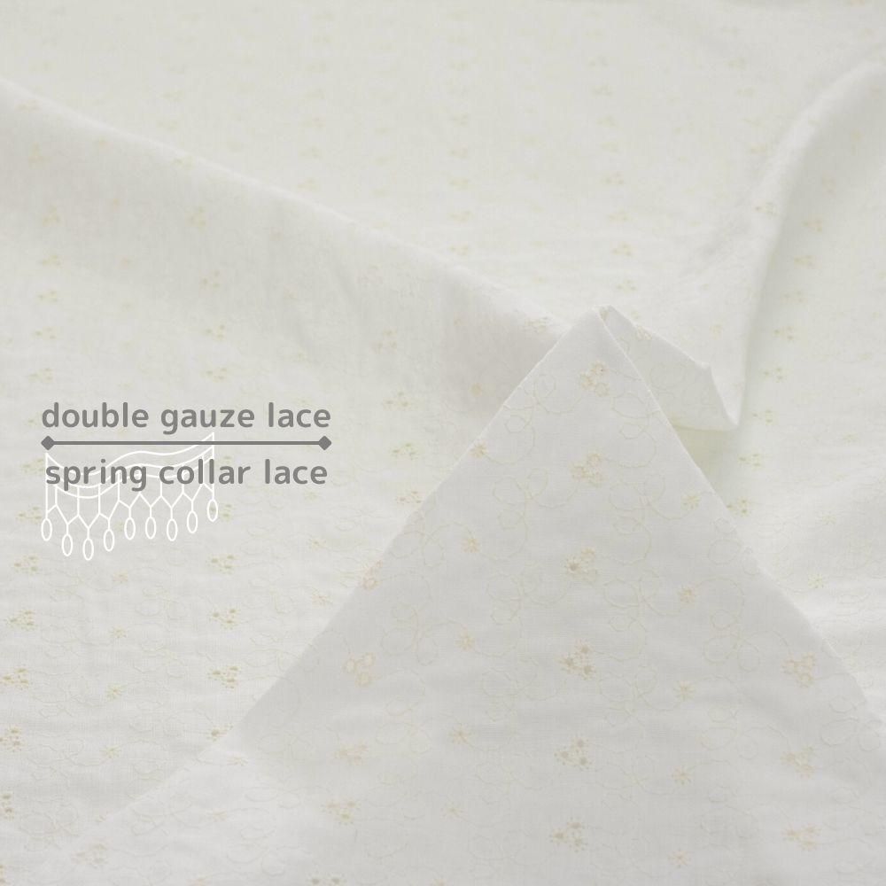 [ sale ][ ֥륬졼] ץ󥰥顼졼double gauze lace spring collar laceåۥ磻ȡߥʥ5254-6 