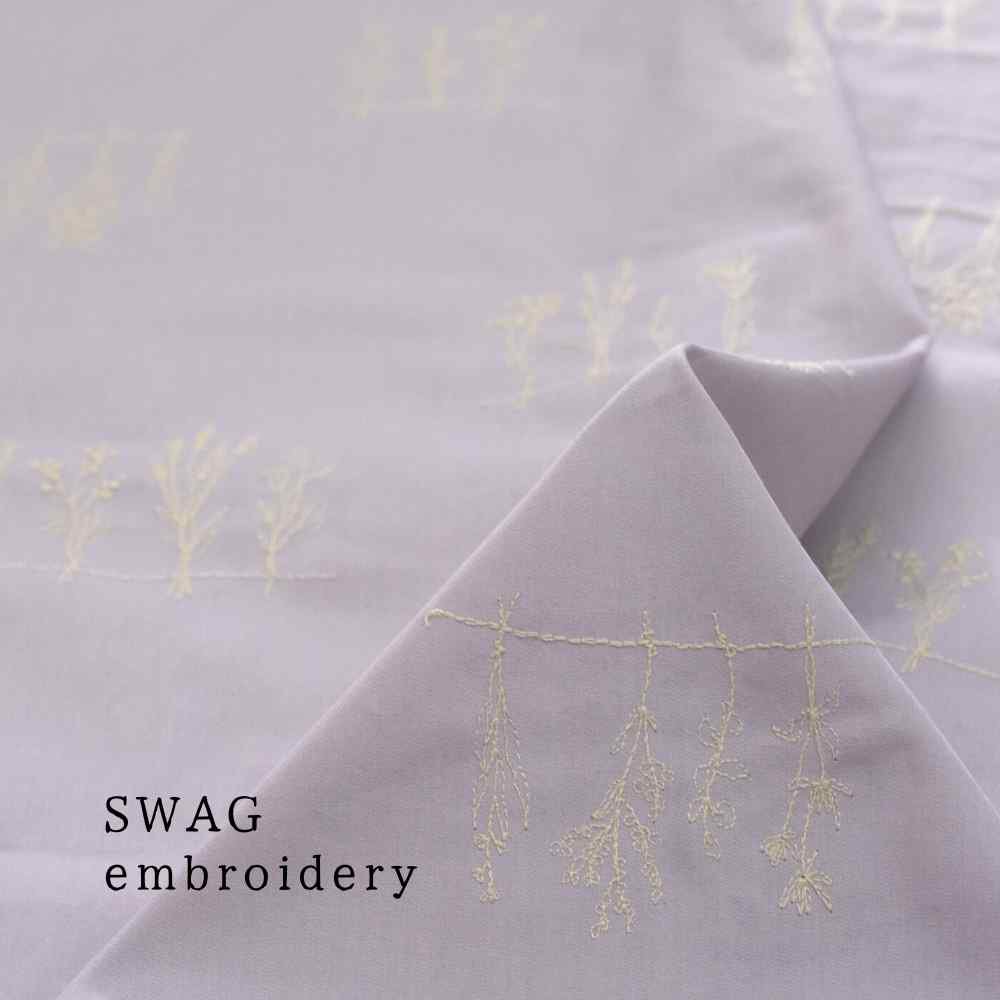 [ 刺繍 ] スワッグエンブロイダリー｜embroidery｜swag embroidery｜ペールラベンダー｜8060-3