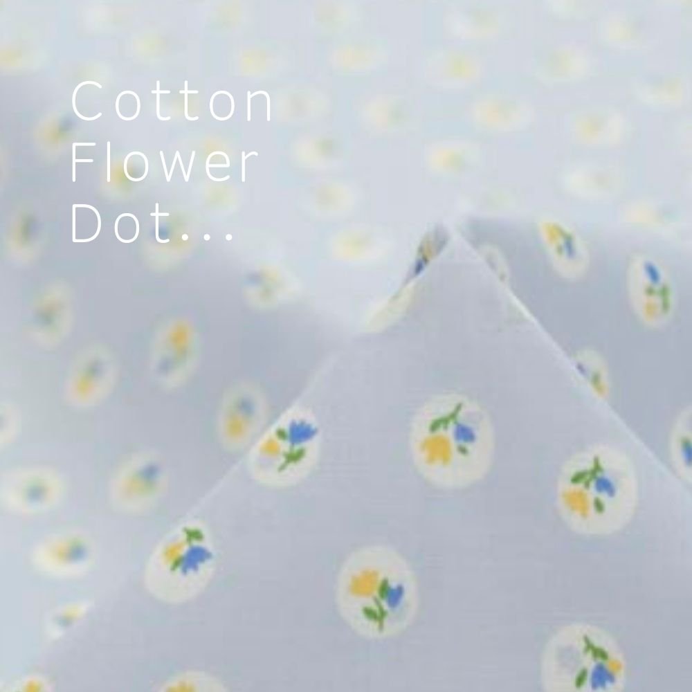 [ åȥ󥹥 ]եɥå<br>cottonFlower Dotå֥롼8075-2