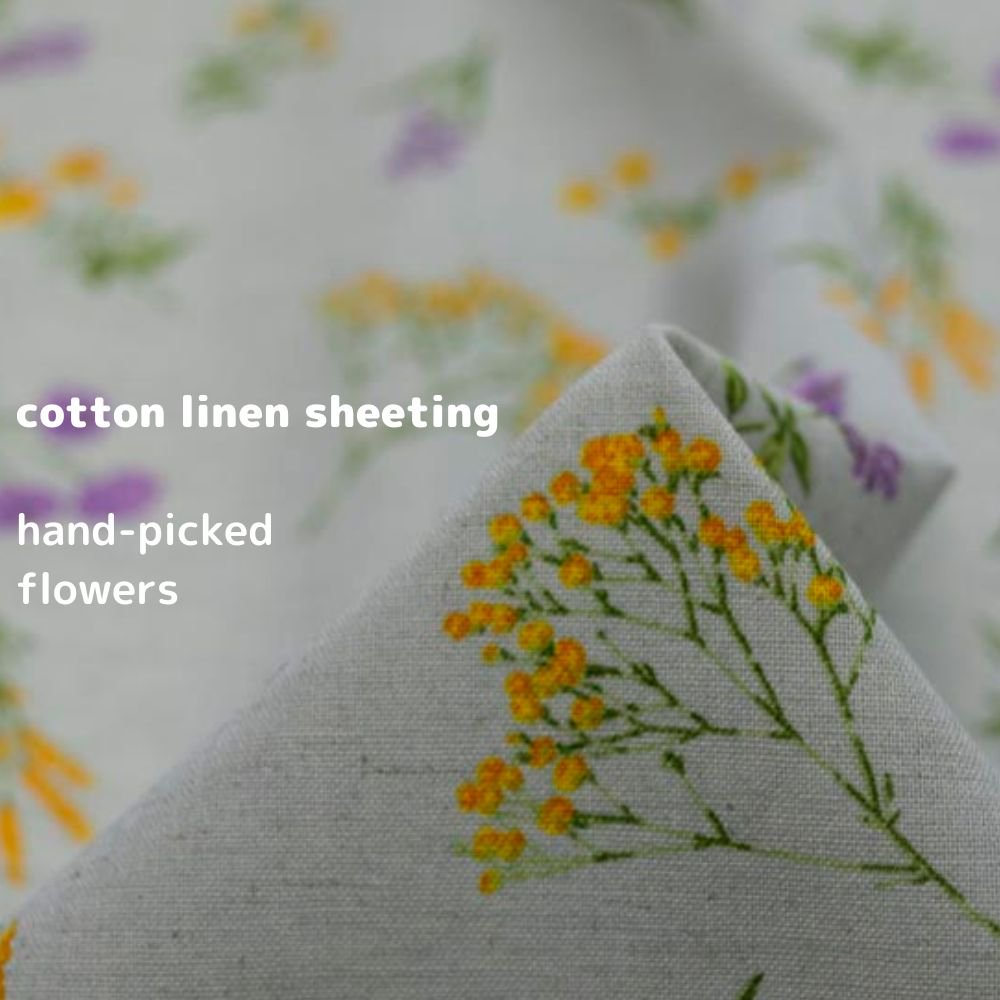 [ åȥͥ󥷡 ] Ťߤβ֡cotton linen sheetinghand-picked flowerså⡼֥롼7249-4
