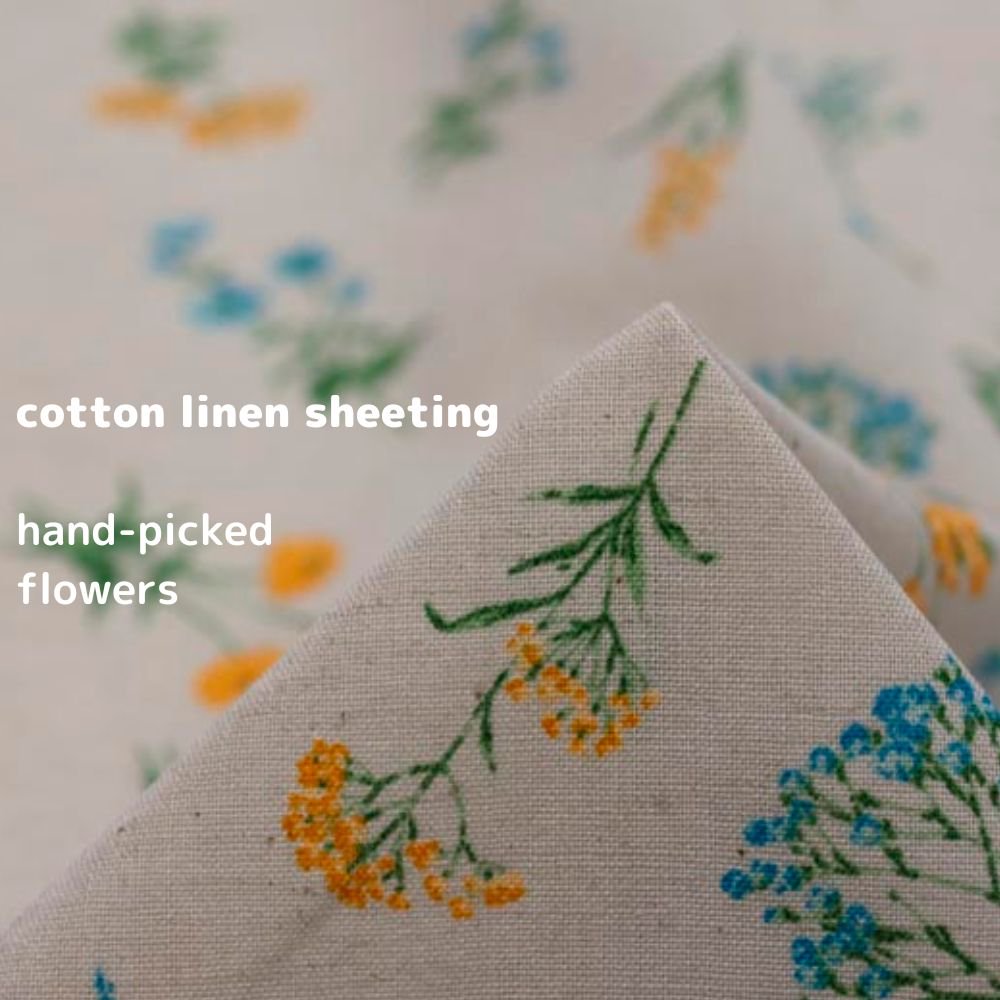 [ åȥͥ󥷡 ] Ťߤβ֡cotton linen sheetinghand-picked flowerså饤ȥ졼7249-5