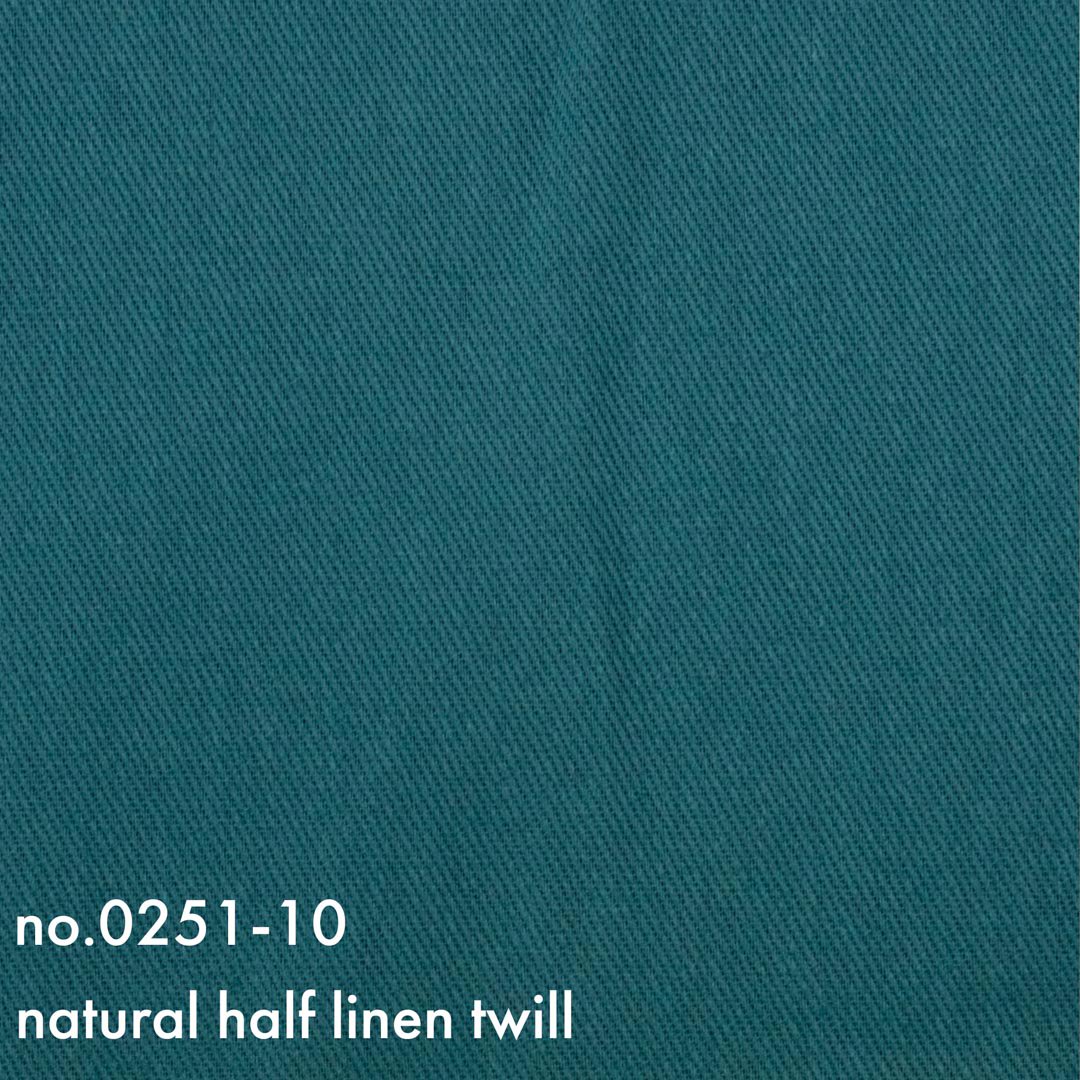 [sale][cotton linen]ナチュラルハーフリネンツイル｜エアタンブラー加工｜ファーグリーン｜0251-10