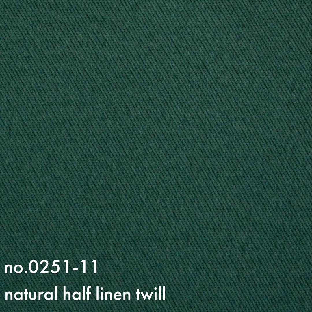 [sale] [cotton linen]ナチュラルハーフリネンツイル｜エアタンブラー加工｜スモークグリーン｜0251-11