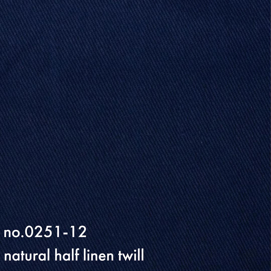 [sale][cotton linen]ナチュラルハーフリネンツイル｜エアタンブラー加工｜ネイビー｜0251-12