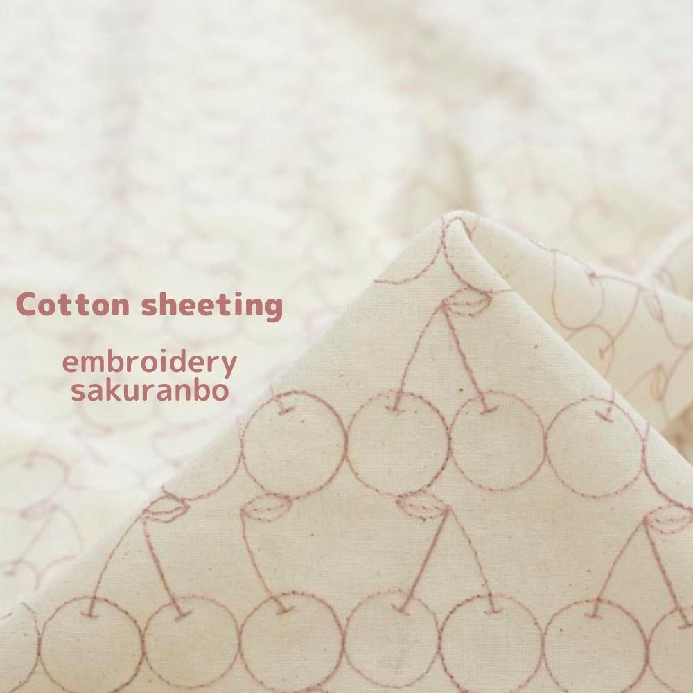 [ ɽ ] åȥ󥷡󥰻ɽsakuranboCotton sheeting embroideryåʥ8085-1