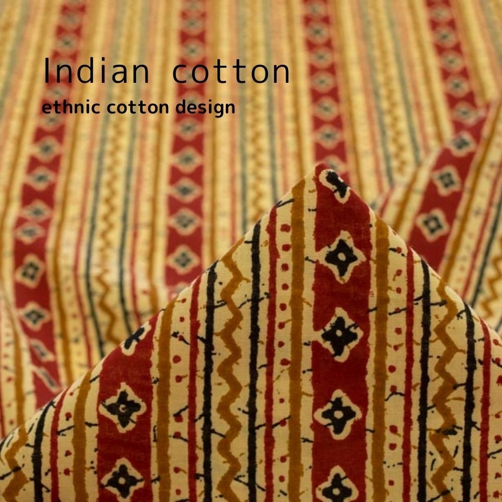 Υåȥϥ˥ååȥǥIndian cottonethnic cotton designå١ߥåɡINDIA-12