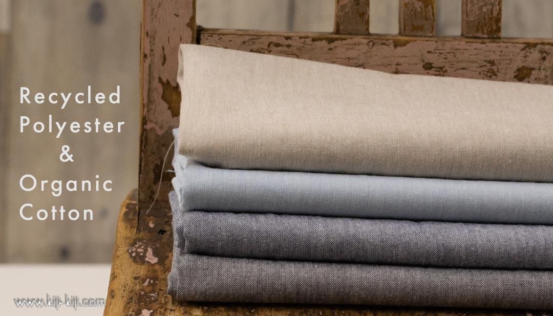 リサイクルポリエステル×オーガニックコットン】シワになりにくい